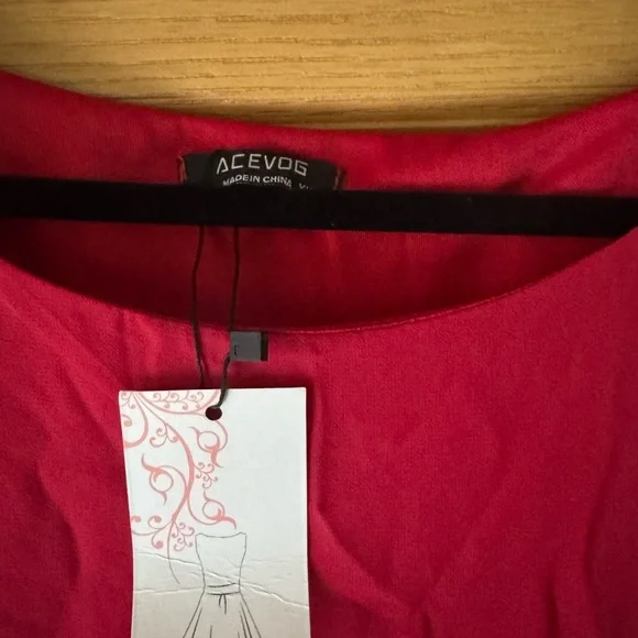 **NEW** ACEVOG Womens Casual Scoop Neck Loose Top 3/4 Sleeve - Picture 6 of 9